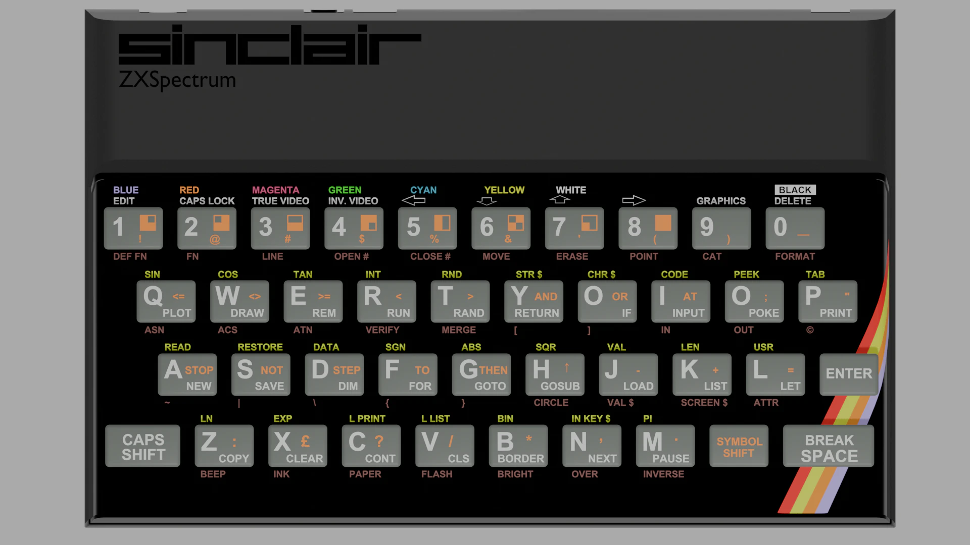 SINCLAIR ZX SPECTRUM 1982 3D Model .c4d .max .obj .3ds .fbx .stl .blend 