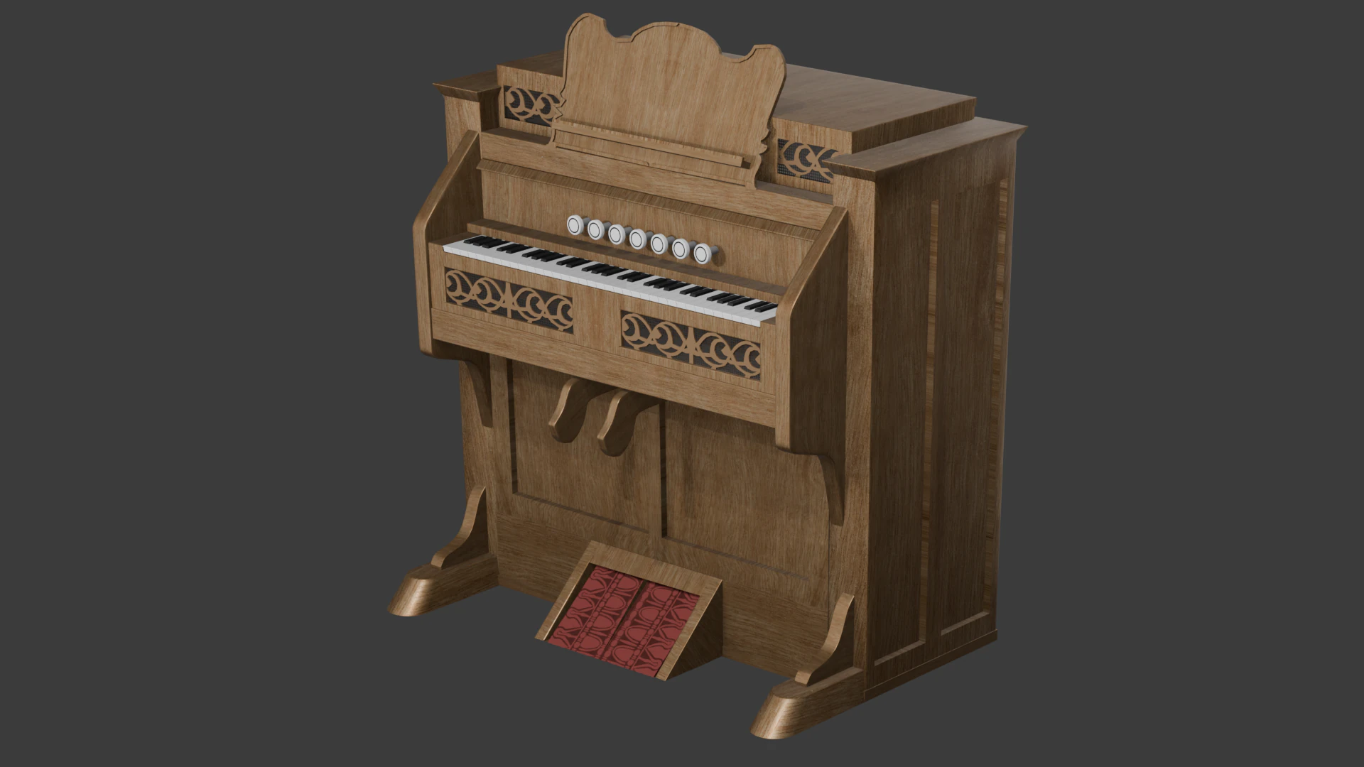 ハーモニウム 3Dモデル .c4d .max .obj .3ds .fbx .stl .blend 