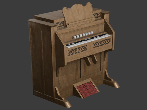 ハーモニウム 3Dモデル
