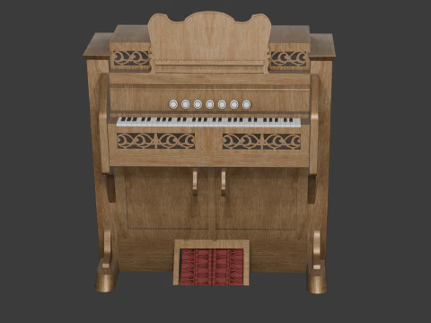ハーモニウム 3Dモデル