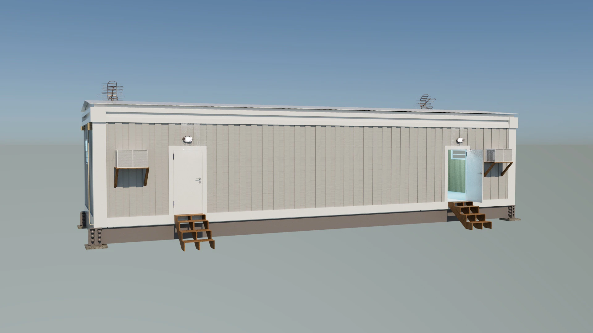 CHU - Containerized Housing Unit 3D Model .c4d .max .obj .3ds .fbx .stl .blend 
