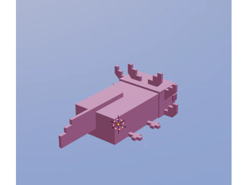 Minecraft aksolotl 3D Model