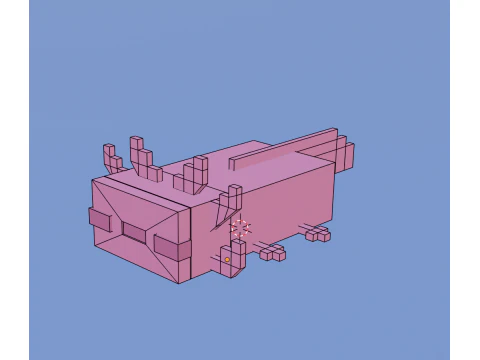 Minecraft aksolotl 3D Model