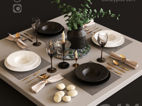 Set for serving Modelo 3D