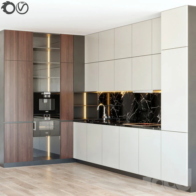 Kitchen 3D Model .c4d .max .obj .3ds .fbx .stl .blend