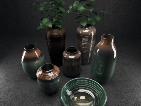 Vasese decor set Modelo 3D