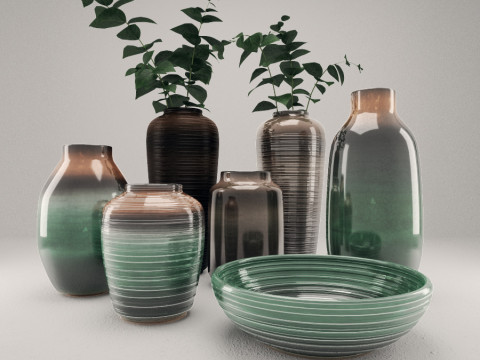 Vasese decor set Modèle 3D