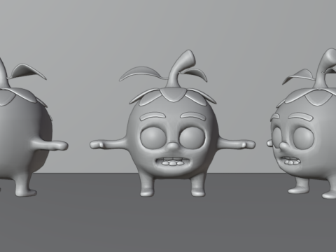 Cartoon Tomato 3D Модель