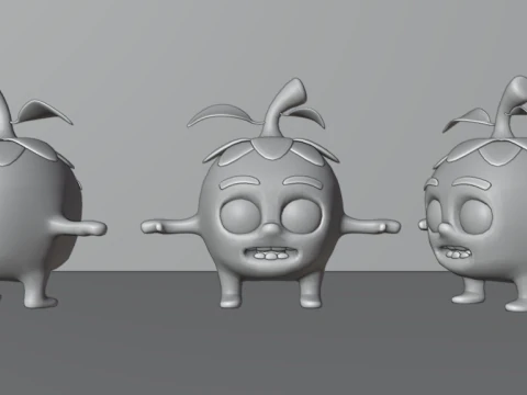 Tomate de desenho animado Modelo 3D