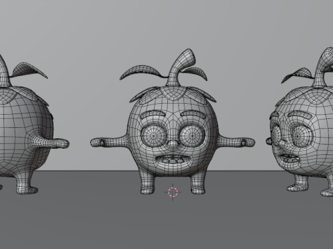 Cartoon Tomato 3D Модель