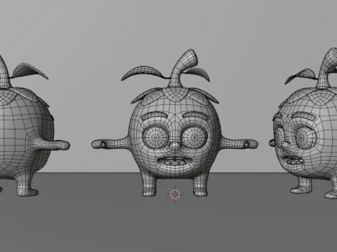 Tomate de desenho animado Modelo 3D