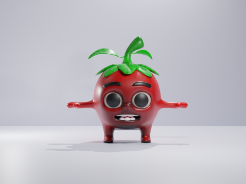 Cartoon Tomato 3D Модель