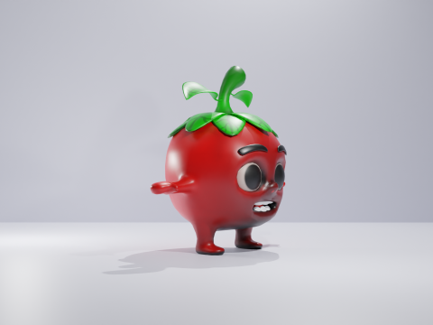 Cartoon Tomato 3D Модель