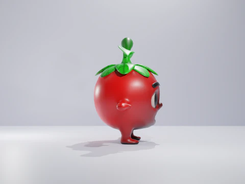 Tomate de desenho animado Modelo 3D