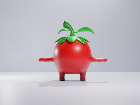 Cartoon Tomato 3D Модель