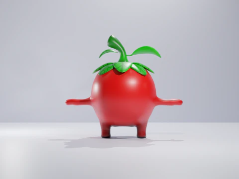 Tomate de desenho animado Modelo 3D