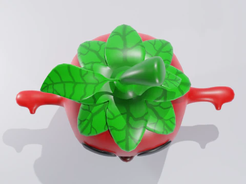 Tomate de desenho animado Modelo 3D