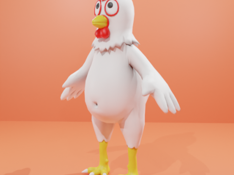Cartoon Chicken Model 3D