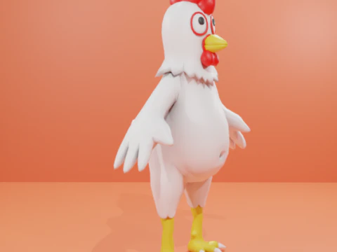 Cartoon Chicken 3D Model