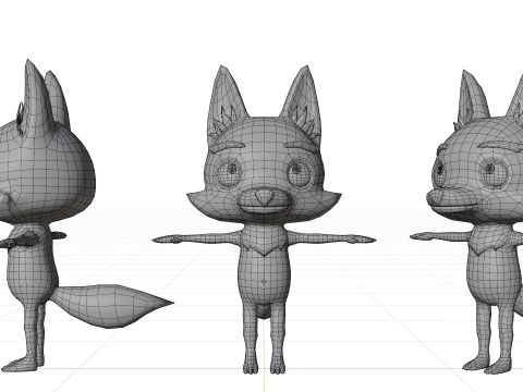 Cartoon Fox Modelo 3D