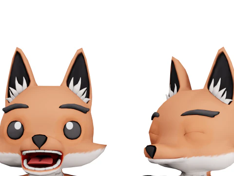 Cartoon Fox 3D Model