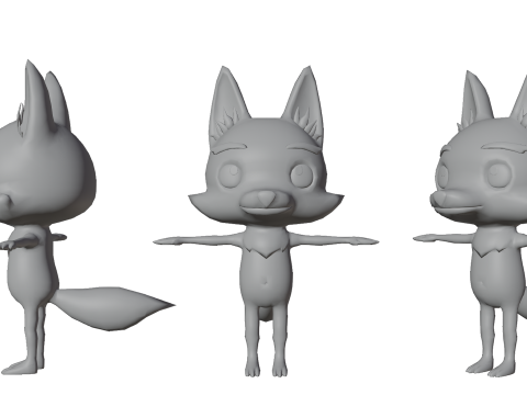 Cartoon Fox Modelo 3D