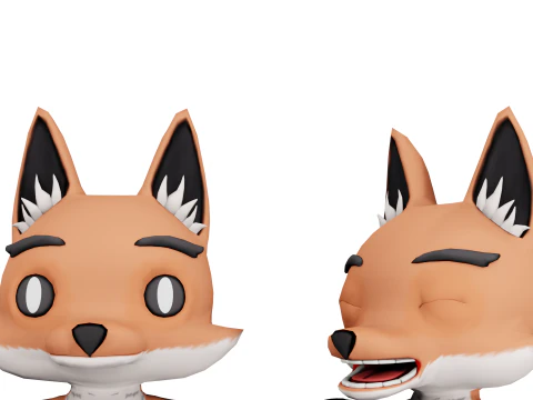 Cartoon Fox 3D Model