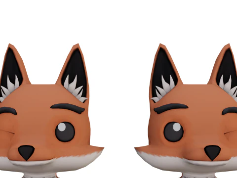 Cartoon Fox 3D Model