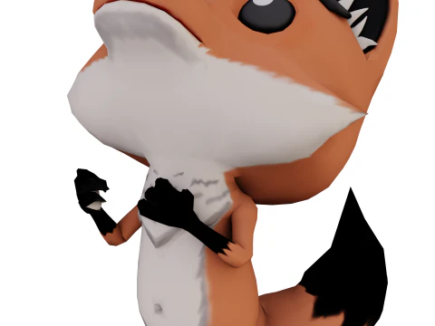 Cartoon Fox 3D Model
