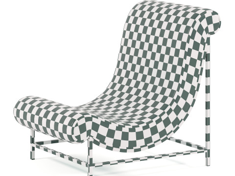 THIBIER LOUNGE CHAIR DISTRESSED GOLD LEAF 3D Модель