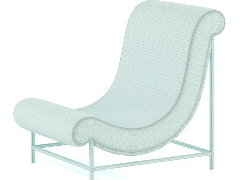 THIBIER LOUNGE CHAIR DISTRESSED GOLD LEAF 3D Модель
