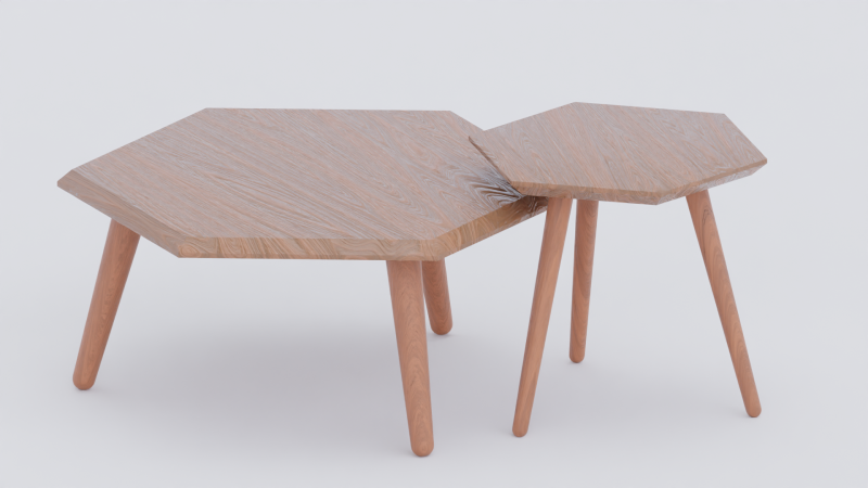 Metric Coffee Table and Metric End Table 3D Model .c4d .max .obj .3ds .fbx .stl .blend 
