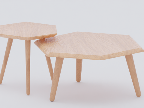 Metric Coffee Table and Metric End Table 3D Model