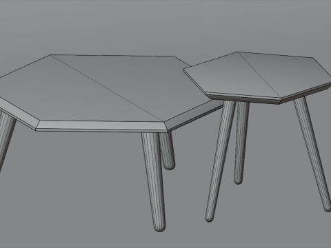 Metric Coffee Table and Metric End Table 3D Model