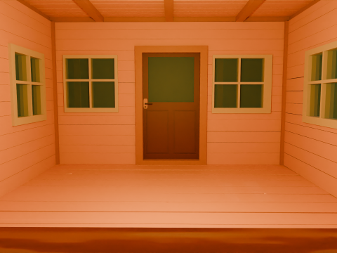 Cartoon forest cabin Modelo 3D