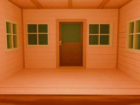 Cartoon forest cabin 3D Model