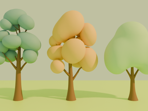 Stylized Low poly cartoon trees Modèle 3D