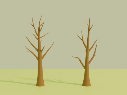 Stylized Low poly cartoon trees Modèle 3D