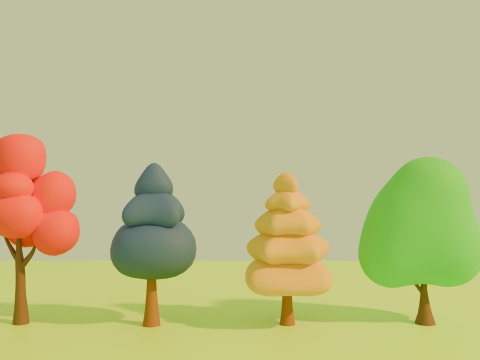 Stylized Low poly cartoon trees Modèle 3D