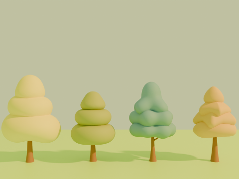 Stylized Low poly cartoon trees Modèle 3D