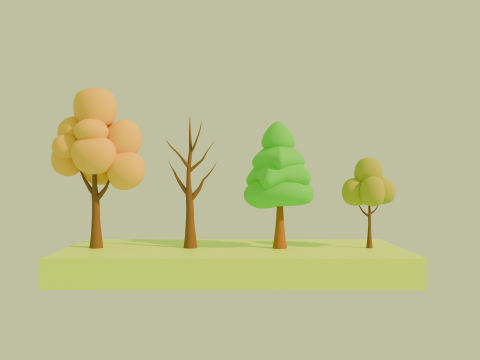Low Poly Cartoon Trees Free Pack Modelo 3D