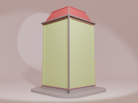 Charming Cartoon Corner House Modelo 3D