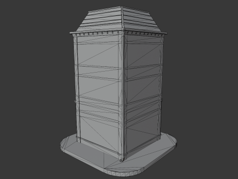 Charming Cartoon Corner House Modelo 3D
