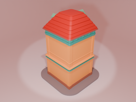 Stylized Cartoon City House 3D Model