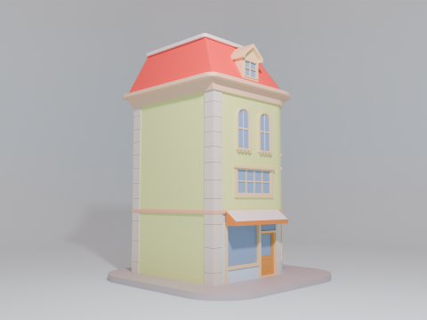 Cartoon Corner House Modèle 3D