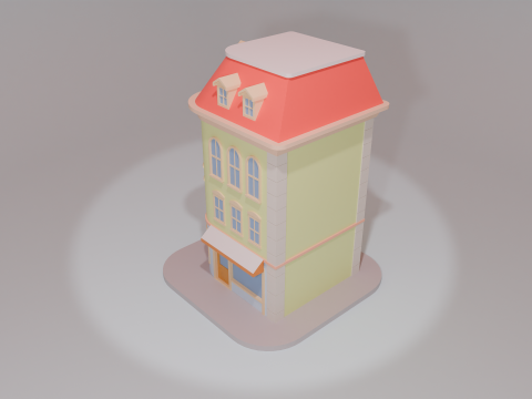 Cartoon Corner House Modèle 3D