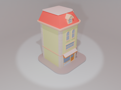 Cartoon Corner House Modèle 3D