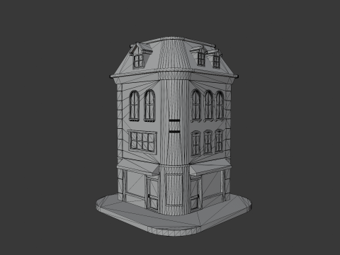 Cartoon Corner House Modèle 3D