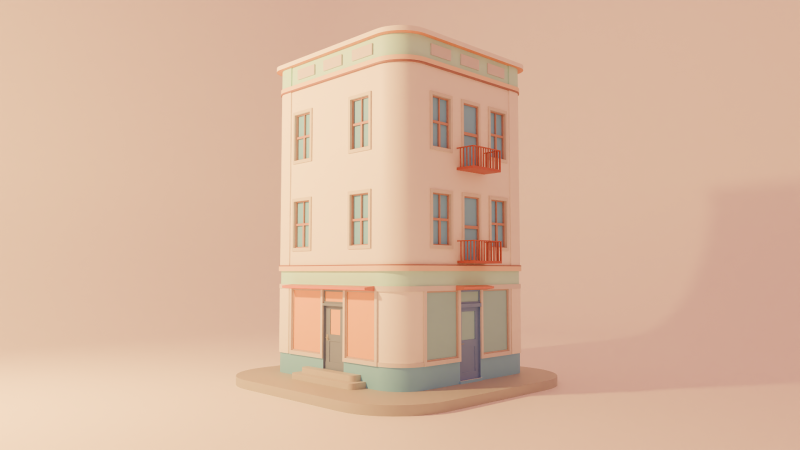 Cozy Cartoon House 3D Модель .c4d .max .obj .3ds .fbx .stl .blend