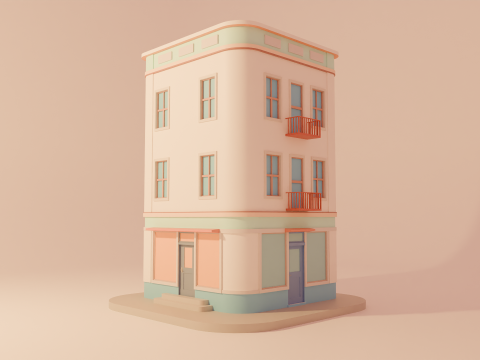 Cozy Cartoon House 3D-Modell